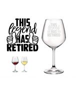 This legend has retired wine glasses