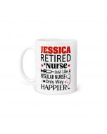 Funny personalised gift mug for nurses retirement
