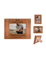 Personalised Rimu wood and Paua shell photo frame gift for dad