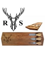 Personalised stag design Rimu wood cheese boards
