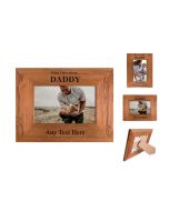 Personalised wood photo frame for dads
