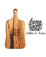 Home sweet home personalised wood food serving paddle boards with handle