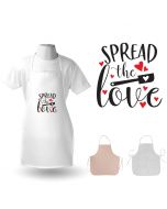 Kitchen aprons spread the love design