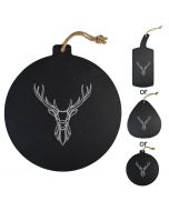 Slate serving paddles with stag design