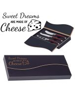 Sweet Dreams Are Made of Cheese gift set with three stainless steel cheese knife