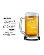 Personalised beer mug for teachers