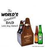Personalised beer caddy fun gift for dad