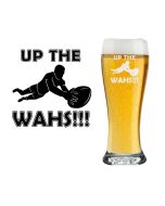 Up the Wahs! Beer glass for rugby fans