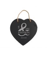 Heart shaped hanging sign personalised for wedding gifts