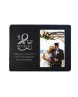 Personalised slate photo frame for wedding and anniversary gifts
