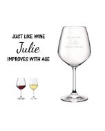 Personalised funny crystal wine glass