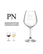 Personalised fine crystal wine glass