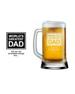 World's greatest dad beer glass