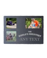 Personalised slate photo frame for The World's Greatest Mum