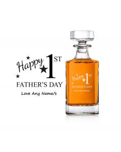 1st Father's day gift decanter with personalised design