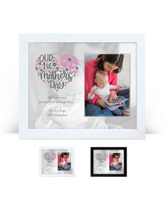 Personalised our first Mother's Day gift photo frames.
