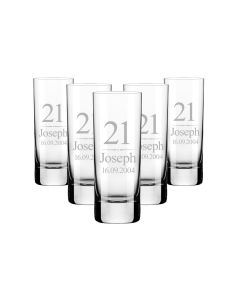 Personalised shot glasses for birthday parties