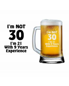 Funny 30th birthday gift beer glasses.