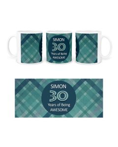 30 years of being awesome personalised gift mug