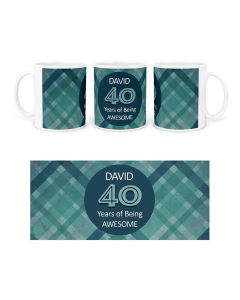 40 years of being awesome personalised gift mug