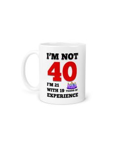 Funny 40th birthday personalised mugs