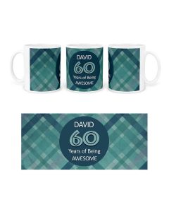 60 years of being awesome personalised gift mug