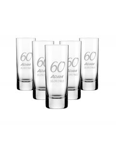 60th birthday gift shot glasses personalised