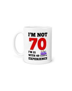 Funny 70th birthday personalised mugs