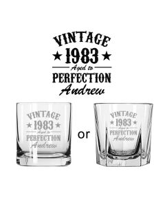 Aged to perfect personalised whiskey glass.