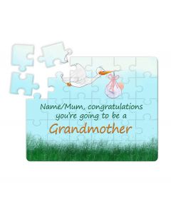 Personalised baby reveal jigsaw puzzles.