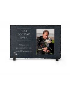 Slate photo frame for the best dog dad ever in New Zealand.