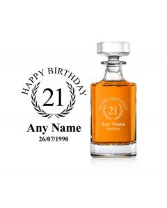 Personalised birthday themed decanter