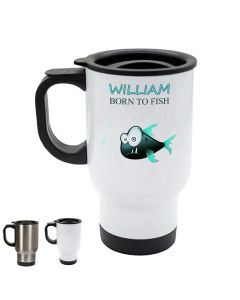 Personalised fishing travel mug
