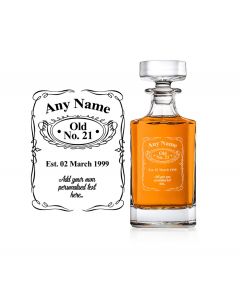 Jack Daniels themed whiskey decanter