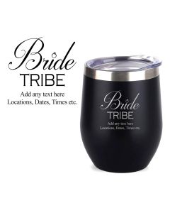 Bridal party personalised gifts thermal cups bride tribe design.