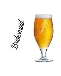 Wedding gift beer glass personalised