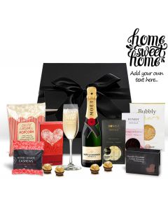 Champagne and gourmet treat gift boxes for new home owners