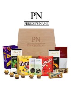 Personalised chocolate filled gift boxes with name and initials design