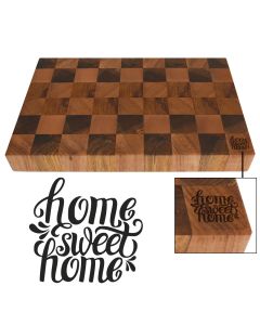 Home sweet home engraved Rimu wood chopping boards