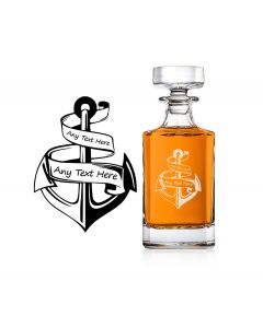 Decanter with personalised anchor design