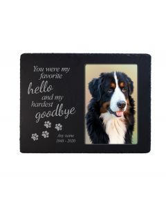 Remembrance slate photo frame for dogs