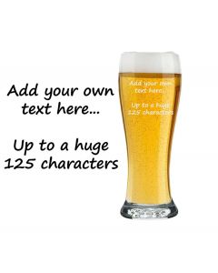 Personalised message beer glasses