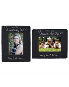 Portrait or landscape slate photo frame for a very special person