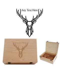 Personalised stag design luxury keepsake gift boxes.