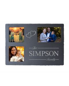 Personalised family slate photo frame