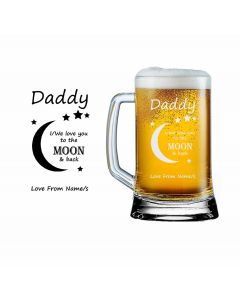 Personalised beer glass gift for dad