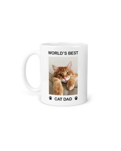World's best cat dad personalised mug