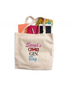 Personalised gin not gym tote bag