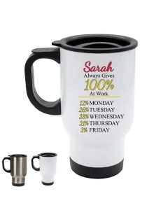 Personalised funny reusable travel mug