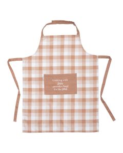 Gingham design apron for cooking